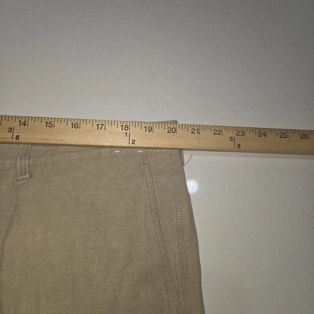 Tommy Bahama Pants Mens 40x30 Beige Straight Leg Linen Silk Khaki Chino